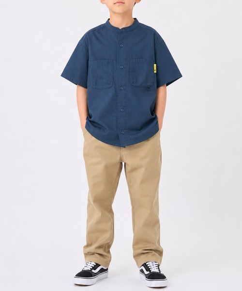 LOGOS(ロゴス)の「【30】〔LOGOS/ロゴス〕TCツイル 半袖シャツ(Tシャツ/カットソー・キッズ・ブルー/カーキ・150/140/160/130)」の11枚目の写真