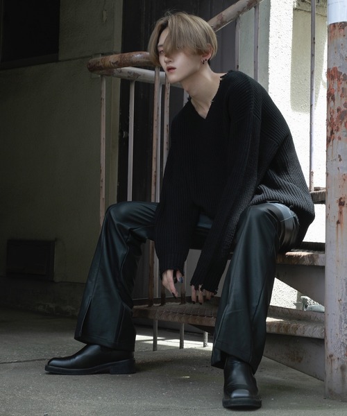 Espina（エスピナ）の「長袖ニット（ニット/セーター・メンズ・ワイン・MEDIUM）」の4枚目の写真