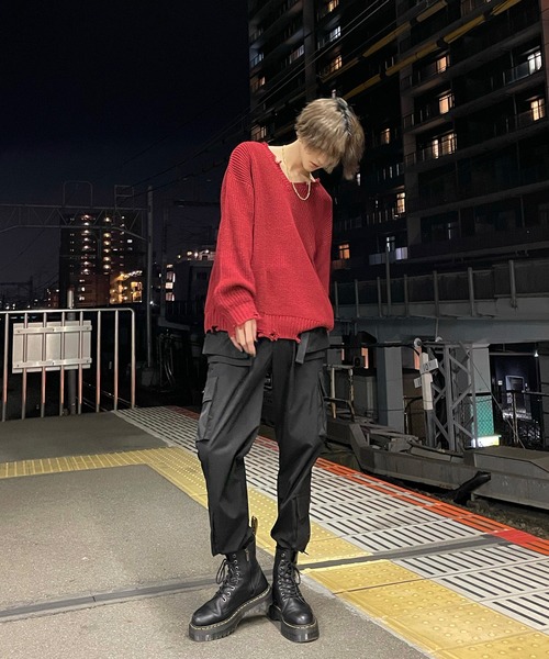 Espina（エスピナ）の「長袖ニット（ニット/セーター・メンズ・ワイン・MEDIUM）」の9枚目の写真