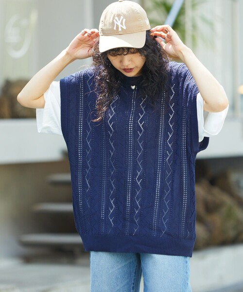 シーソー ループフリンジワイドベスト レディース SIZE F (M) seesew 中古 シーソー ループフリンジワイドベスト レディース SIZE F (M