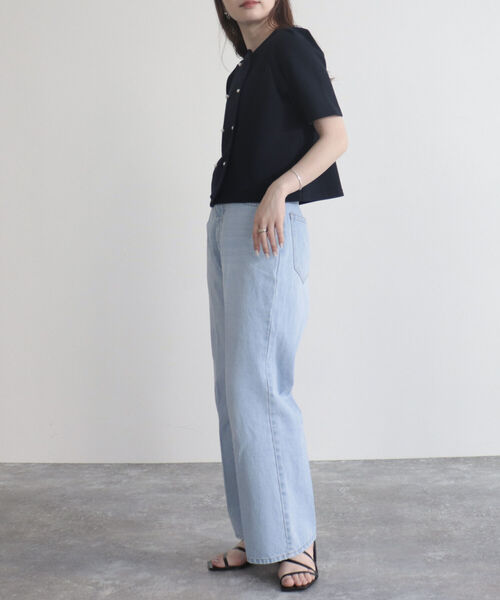 fredy emue（フレディエミュ）の「【fredyemueフレディエミュ】W開きパールボタンカーディガン（カーディガン/ボレロ・レディース・ネイビー/アイボリー/ミント・38）」の13枚目の写真