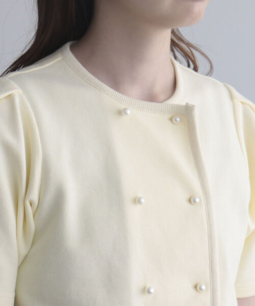 fredy emue（フレディエミュ）の「【fredyemueフレディエミュ】W開きパールボタンカーディガン（カーディガン/ボレロ・レディース・ネイビー/アイボリー/ミント・38）」の8枚目の写真