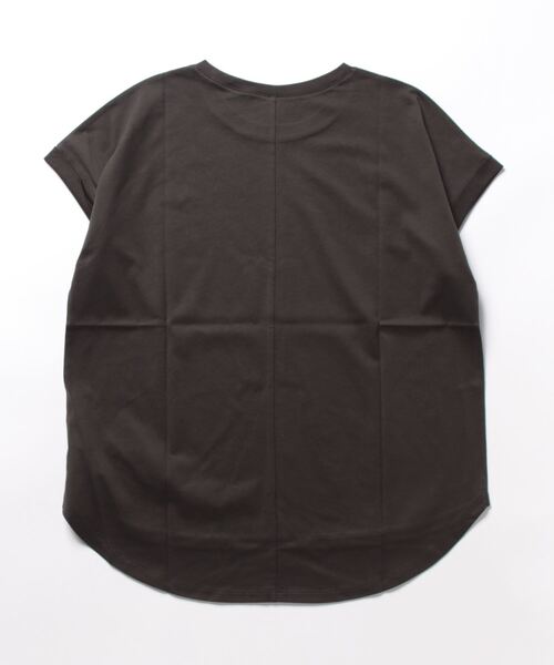 anana（アナナ）の「【anana】フレンチスリーブロゴＴシャツ（Tシャツ/カットソー・レディース・オフホワイト/チャコールグレー・FREE）」の3枚目の写真