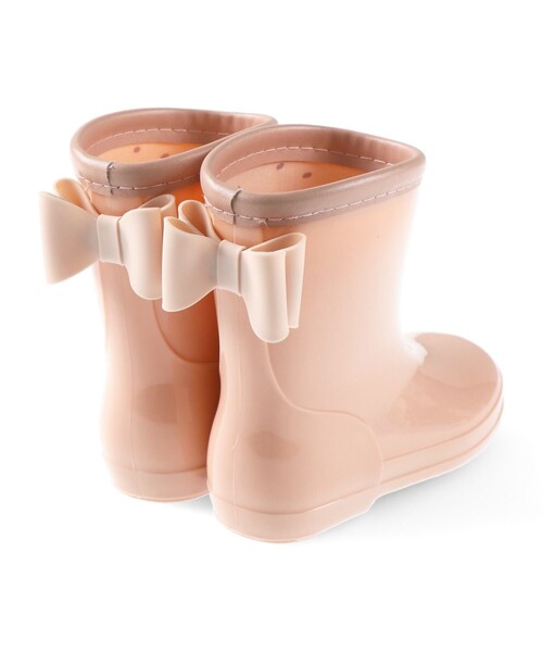 BRANSHES（ブランシェス）の「リボン付きレインブーツ（レインシューズ・キッズ・ラベンダー/ベージュ/ピンク・17.0cm/16.0cm/18.0cm/19.0cm/15.0cm/14.0cm）」の21枚目の写真