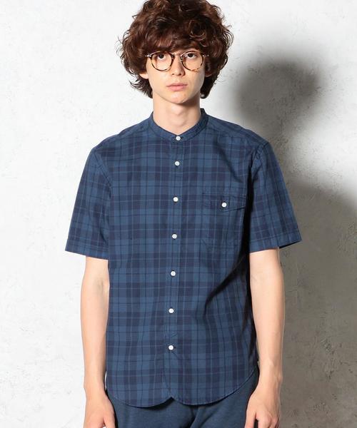 green label relaxing(グリーンレーベルリラクシング)の「40/DARK/C BAND/C H/P S/S シャツ◆(シャツ/ブラウス・メンズ・ダークグレー/ネイビー・X-LARGE/LARGE/SMALL/MEDIUM)」の10枚目の写真