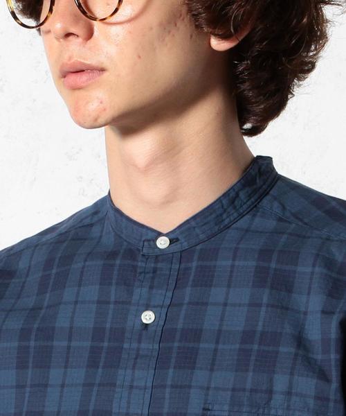 green label relaxing(グリーンレーベルリラクシング)の「40/DARK/C BAND/C H/P S/S シャツ◆(シャツ/ブラウス・メンズ・ダークグレー/ネイビー・X-LARGE/LARGE/SMALL/MEDIUM)」の3枚目の写真