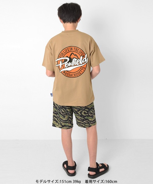 GLAZOS(グラソス)の「【Penfield】USAコットン・バックサークル発泡プリントビッグ半袖Tシャツ(Tシャツ/カットソー・キッズ・グリーン/ホワイト/ベージュ・150cm/160cm/140cm/170cm)」の4枚目の写真