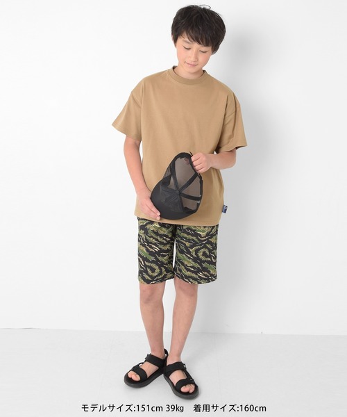 GLAZOS(グラソス)の「【Penfield】USAコットン・バックサークル発泡プリントビッグ半袖Tシャツ(Tシャツ/カットソー・キッズ・グリーン/ホワイト/ベージュ・150cm/160cm/140cm/170cm)」の7枚目の写真