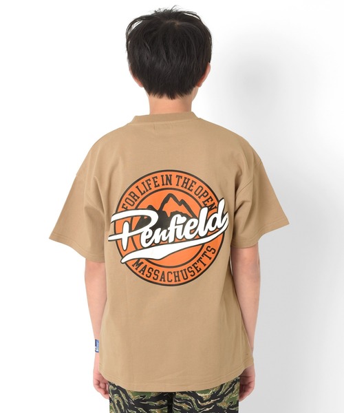 GLAZOS(グラソス)の「【Penfield】USAコットン・バックサークル発泡プリントビッグ半袖Tシャツ(Tシャツ/カットソー・キッズ・グリーン/ホワイト/ベージュ・150cm/160cm/140cm/170cm)」の19枚目の写真