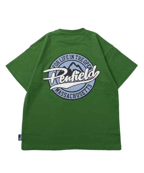 GLAZOS(グラソス)の「【Penfield】USAコットン・バックサークル発泡プリントビッグ半袖Tシャツ(Tシャツ/カットソー・キッズ・グリーン/ホワイト/ベージュ・150cm/160cm/140cm/170cm)」の10枚目の写真