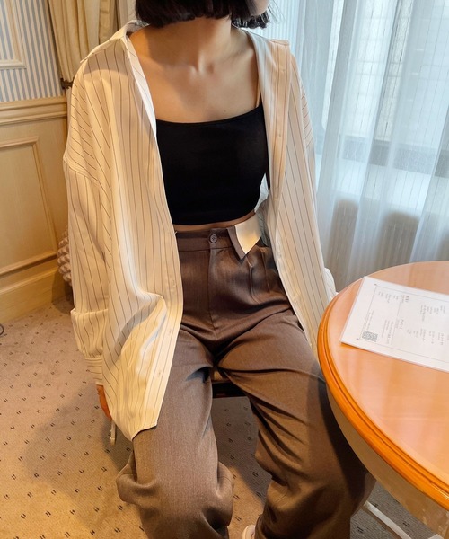 Heather（ヘザー）の「HOLiCオーバーシャツ　907270（シャツ/ブラウス・レディース・グレー/ホワイト・FREE）」の5枚目の写真