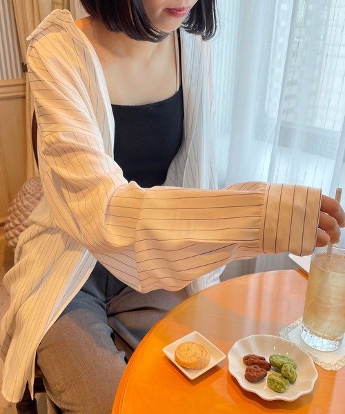 Heather（ヘザー）の「HOLiCオーバーシャツ　907270（シャツ/ブラウス・レディース・グレー/ホワイト・FREE）」の22枚目の写真