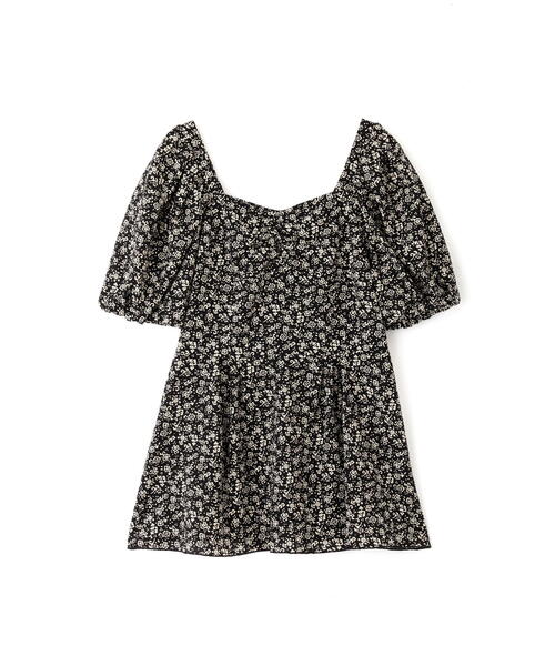 todayful フラワー プリントシャツ　ブラック ストレッチフラワープリントシャツ - ブラック | ZARA Japan / 日本