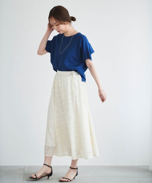 le.coeur blanc(ルクールブラン)の「カットジャカードマーメイドスカート(スカート・レディース・アイボリー/ブラック・36/38)」の18枚目の写真
