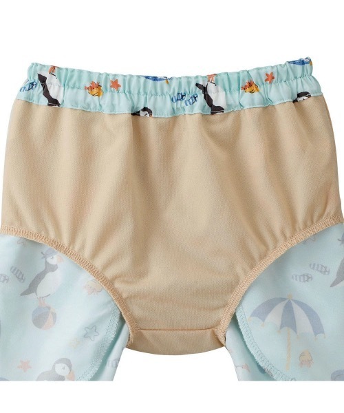 combimini（コンビミニ）の「ハーフスイムパンツ（水着・キッズ・サンドベージュ/ミント/ブルー系その他/ピンクベージュ・90/100/110/120）」の8枚目の写真