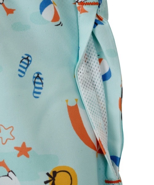 combimini（コンビミニ）の「ハーフスイムパンツ（水着・キッズ・サンドベージュ/ミント/ブルー系その他/ピンクベージュ・90/100/110/120）」の6枚目の写真
