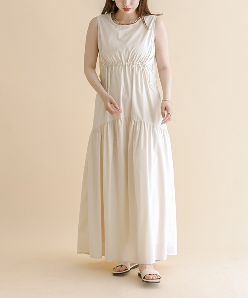 mline（エムライン）の「[mline]ノースリドロストワンピース（ワンピース・レディース・ブルー/ブラック/アイボリー/イエロー・1/2）」の16枚目の写真