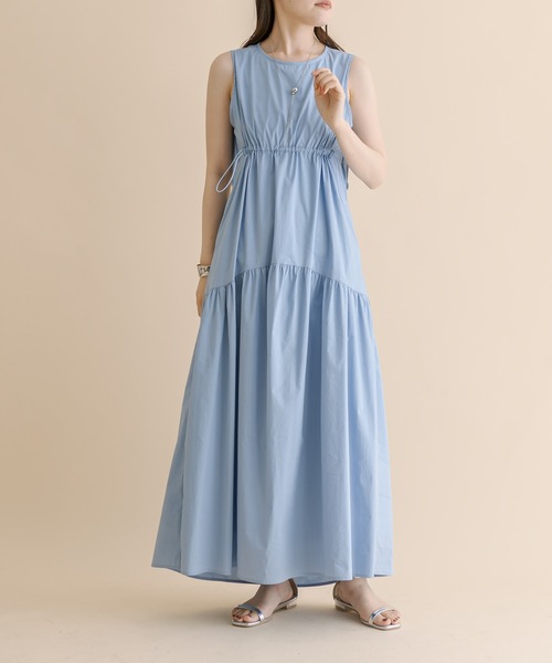 mline（エムライン）の「[mline]ノースリドロストワンピース（ワンピース・レディース・ブルー/ブラック/アイボリー/イエロー・1/2）」の10枚目の写真