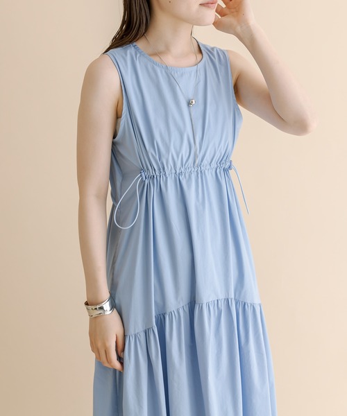 mline（エムライン）の「[mline]ノースリドロストワンピース（ワンピース・レディース・ブルー/ブラック/アイボリー/イエロー・1/2）」の18枚目の写真