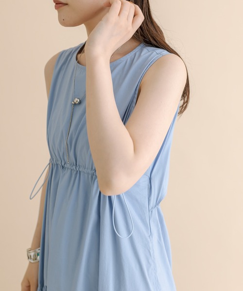 mline（エムライン）の「[mline]ノースリドロストワンピース（ワンピース・レディース・ブルー/ブラック/アイボリー/イエロー・1/2）」の14枚目の写真