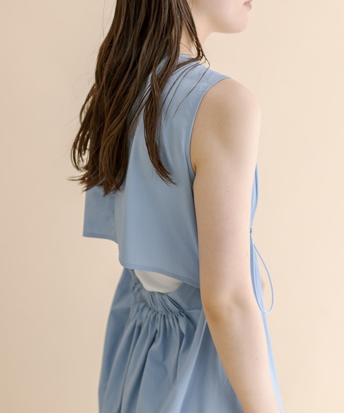 mline（エムライン）の「[mline]ノースリドロストワンピース（ワンピース・レディース・ブルー/ブラック/アイボリー/イエロー・1/2）」の19枚目の写真