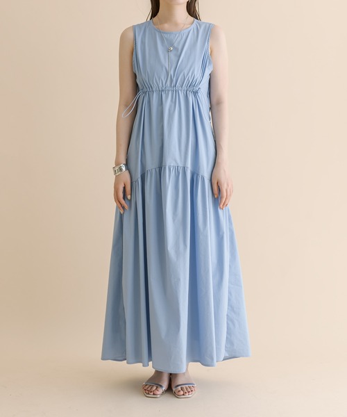 mline（エムライン）の「[mline]ノースリドロストワンピース（ワンピース・レディース・ブルー/ブラック/アイボリー/イエロー・1/2）」の15枚目の写真