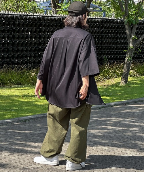 kutir（クティール）の「ワンポイント刺繍トロミルーズシャツ（シャツ/ブラウス・メンズ・チャコールグレー/オフホワイト/ライトブルー/ブラック・MEDIUM/LARGE）」の22枚目の写真