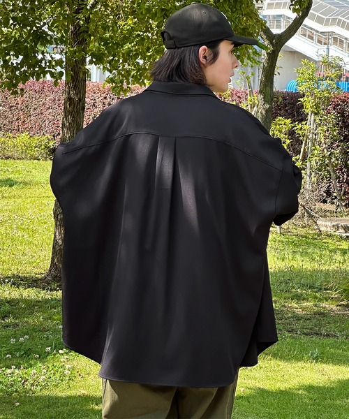 kutir（クティール）の「ワンポイント刺繍トロミルーズシャツ（シャツ/ブラウス・メンズ・チャコールグレー/オフホワイト/ライトブルー/ブラック・MEDIUM/LARGE）」の14枚目の写真