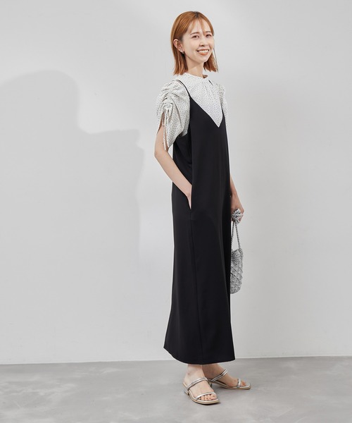 ROPE' PICNIC（ロペピクニック）の「Vラインキャミワンピース（ワンピース・レディース・ブラック/グレー系その他・38）」の6枚目の写真