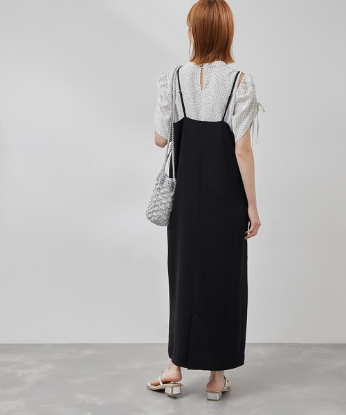 ROPE' PICNIC（ロペピクニック）の「Vラインキャミワンピース（ワンピース・レディース・ブラック/グレー系その他・38）」の14枚目の写真