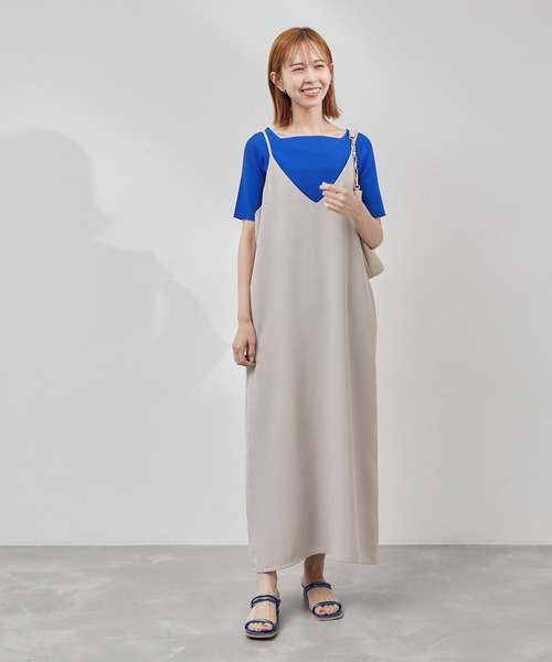 ROPE' PICNIC（ロペピクニック）の「Vラインキャミワンピース（ワンピース・レディース・ブラック/グレー系その他・38）」の9枚目の写真