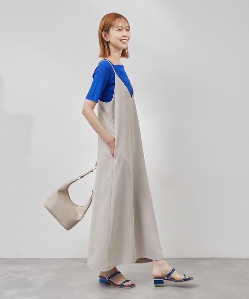 ROPE' PICNIC（ロペピクニック）の「Vラインキャミワンピース（ワンピース・レディース・ブラック/グレー系その他・38）」の20枚目の写真