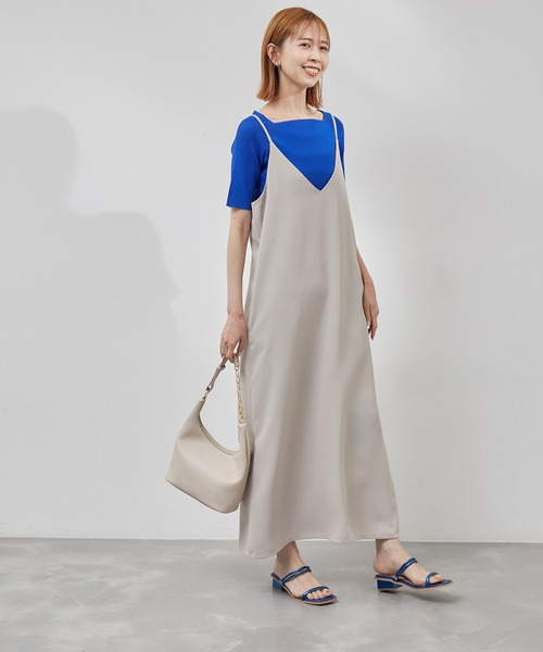 ROPE' PICNIC（ロペピクニック）の「Vラインキャミワンピース（ワンピース・レディース・ブラック/グレー系その他・38）」の22枚目の写真