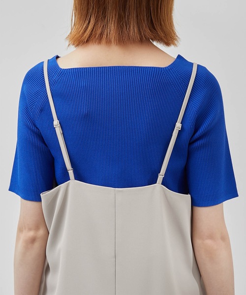 ROPE' PICNIC（ロペピクニック）の「Vラインキャミワンピース（ワンピース・レディース・ブラック/グレー系その他・38）」の10枚目の写真