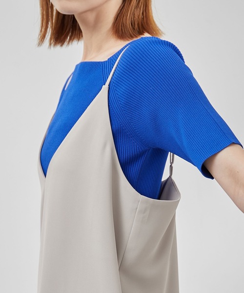 ROPE' PICNIC（ロペピクニック）の「Vラインキャミワンピース（ワンピース・レディース・ブラック/グレー系その他・38）」の21枚目の写真