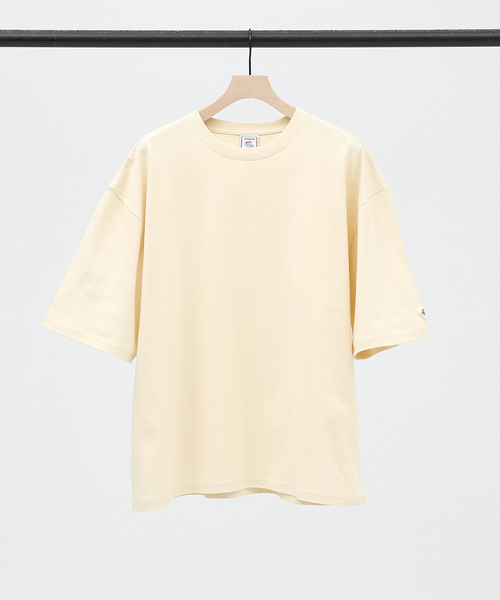 JEMORGAN（ジェーイーモーガン）の「【JEMORGAN /ジェーイーモーガン】ヘビーウエイト袖ワッペン付きドロップショルダー半袖BIG Tシャツ（Tシャツ/カットソー・メンズ・ブラック/ピンク/ライトグレー/ネイビー/ホワイト/ベージュ/グリーン・M/LL/L）」の4枚目の写真