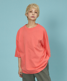 【JEMORGAN /ジェーイーモーガン】ヘビーウエイト袖ワッペン付きドロップショルダー半袖BIG Tシャツ
