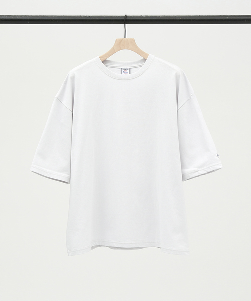 JEMORGAN（ジェーイーモーガン）の「【JEMORGAN /ジェーイーモーガン】ヘビーウエイト袖ワッペン付きドロップショルダー半袖BIG Tシャツ（Tシャツ/カットソー・メンズ・ブラック/ピンク/ライトグレー/ネイビー/ホワイト/ベージュ/グリーン・M/LL/L）」の3枚目の写真