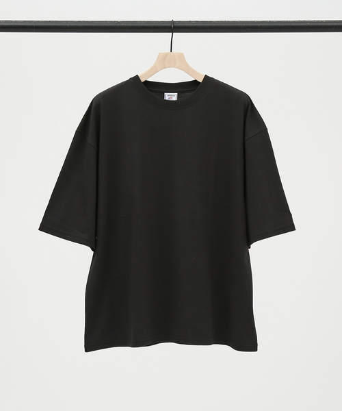 JEMORGAN（ジェーイーモーガン）の「【JEMORGAN /ジェーイーモーガン】ヘビーウエイト袖ワッペン付きドロップショルダー半袖BIG Tシャツ（Tシャツ/カットソー・メンズ・ブラック/ピンク/ライトグレー/ネイビー/ホワイト/ベージュ/グリーン・M/LL/L）」の2枚目の写真