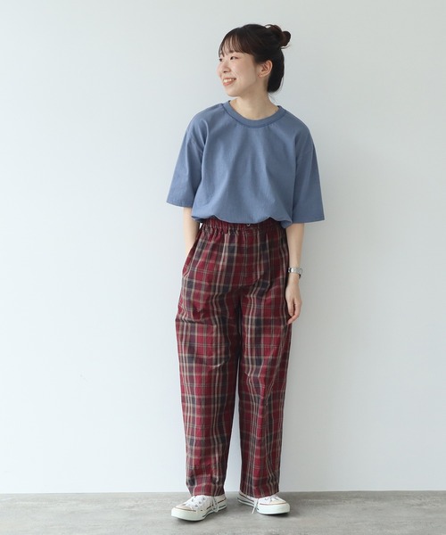 PAR ICI（パーリッシィ）の「タイプライターBIGチェックパンツ（その他パンツ・レディース・レッド/ネイビー・FREE）」の16枚目の写真