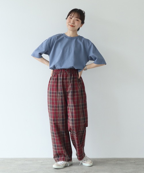 PAR ICI（パーリッシィ）の「タイプライターBIGチェックパンツ（その他パンツ・レディース・レッド/ネイビー・FREE）」の17枚目の写真