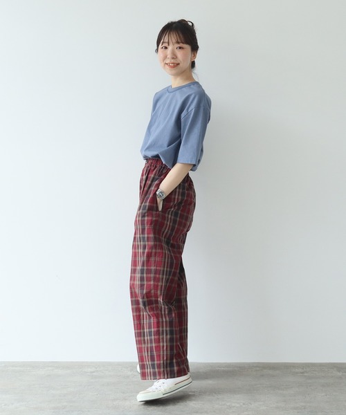 PAR ICI（パーリッシィ）の「タイプライターBIGチェックパンツ（その他パンツ・レディース・レッド/ネイビー・FREE）」の18枚目の写真