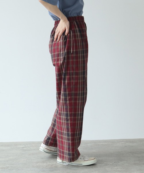 PAR ICI（パーリッシィ）の「タイプライターBIGチェックパンツ（その他パンツ・レディース・レッド/ネイビー・FREE）」の13枚目の写真
