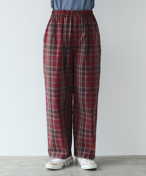 PAR ICI（パーリッシィ）の「タイプライターBIGチェックパンツ（その他パンツ・レディース・レッド/ネイビー・FREE）」の21枚目の写真