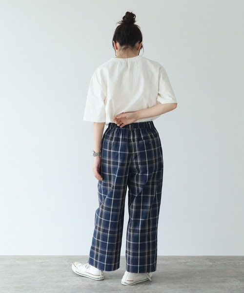 PAR ICI（パーリッシィ）の「タイプライターBIGチェックパンツ（その他パンツ・レディース・レッド/ネイビー・FREE）」の9枚目の写真