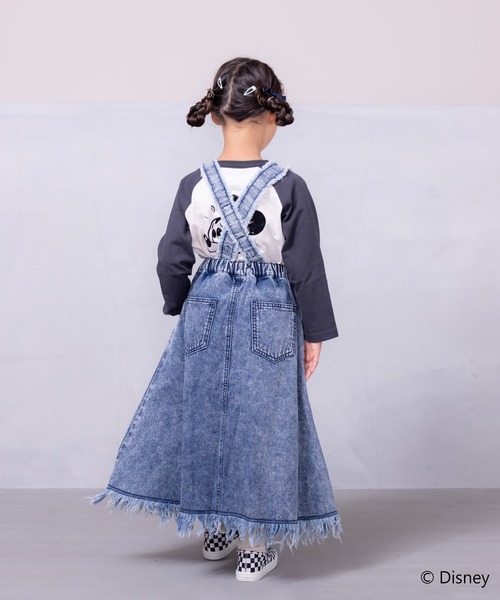 Disney（ディズニー）の「【Disney】ミッキーマウス/ラグランロンT（80～150cm）（Tシャツ/カットソー・キッズ・チャコール/ライトグリーン・120/140/130/150/100/90/80/95/110）」の5枚目の写真