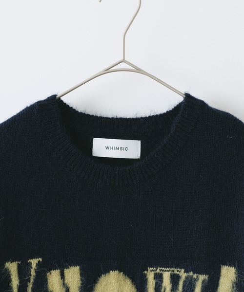 WHIMSIC（ウィムジック）の「【UNISEX】ロゴニットプルオーバー（ニット/セーター・メンズ・ネイビー/ブラウン/アイボリー・FREE）」の5枚目の写真