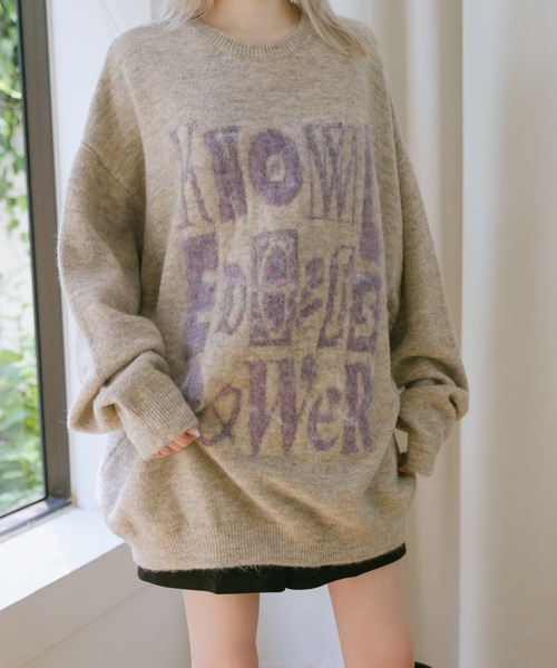 WHIMSIC（ウィムジック）の「【UNISEX】ロゴニットプルオーバー（ニット/セーター・メンズ・ネイビー/ブラウン/アイボリー・FREE）」の19枚目の写真