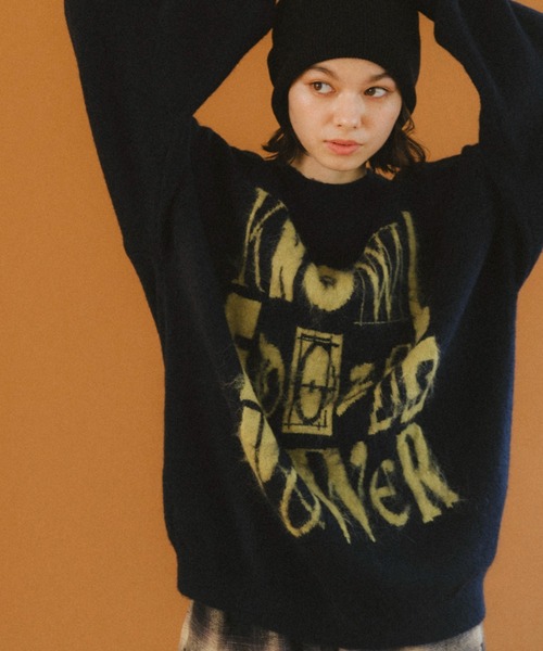WHIMSIC（ウィムジック）の「【UNISEX】ロゴニットプルオーバー（ニット/セーター・メンズ・ネイビー/ブラウン/アイボリー・FREE）」の12枚目の写真