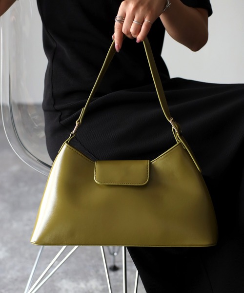 Riberry（リベリー）の「トライアングルワンハンドルバッグ（ハンドバッグ・レディース・ブラック/オリーブ/ブラウン/ホワイト・FREE）」の21枚目の写真